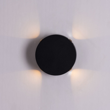 Настенный светодиодный светильник Arte Lamp Instyle Tamburello A1525AP-1BK, IP54, LED 4W 3000K 240lm CRI≥80