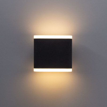 Настенный светодиодный светильник Arte Lamp Instyle Lingotto A8153AL-2BK, IP54, LED 6W 3000K 480lm CRI≥80, черный, металл