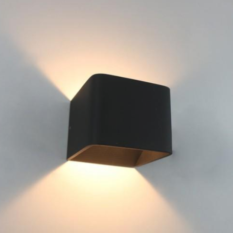 Настенный светодиодный светильник Arte Lamp Instyle Scatola A1423AP-1BK, LED 5W 3000K 300lm CRI≥80, черный, металл