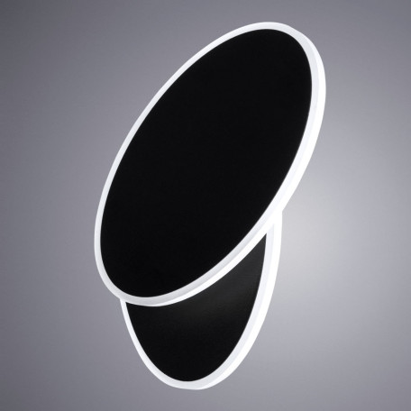 Настенный светодиодный светильник Arte Lamp Instyle Eclipse Oval A2601AP-1BK, LED 15W 4000K 1100lm CRI≥80, черный, металл
