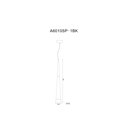 Схема с размерами Arte Lamp A6010SP-1BK