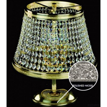 Настольная лампа Artglass KLOTYLDA II. NICKEL CE, 3xE14x40W, никель, прозрачный, металл, хрусталь Artglass Crystal Exclusive