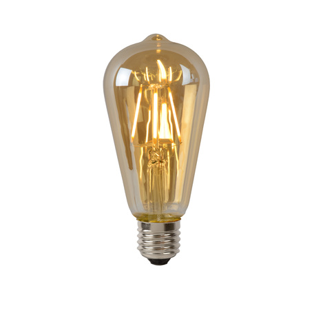 Филаментная светодиодная лампа Lucide 49015/05/62 прямосторонняя груша E27 5W, 2700K (теплый) 220V, диммируемая, гарантия 30 дней
