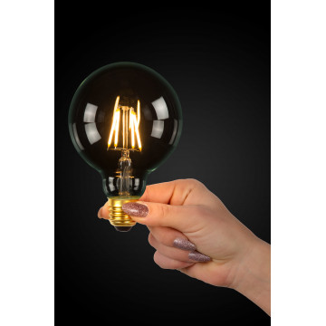Филаментная светодиодная лампа Lucide 49016/05/60 шар малый E27 5W, 2700K (теплый) CRI80 220V, диммируемая, гарантия 30 дней - миниатюра 3