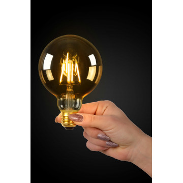 Филаментная светодиодная лампа Lucide 49016/05/62 шар E27 5W, 2700K (теплый) 220V, диммируемая, гарантия 30 дней - миниатюра 3