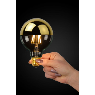 Филаментная светодиодная лампа Lucide 49019/05/10 шар E27 5W, 2700K (теплый) 220V, диммируемая, гарантия 30 дней - миниатюра 3