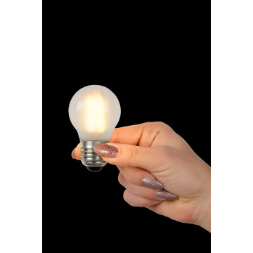 Филаментная светодиодная лампа Lucide 49021/04/67 шар малый E27 4W, 2700K (теплый) CRI80 220V, диммируемая, гарантия 30 дней - миниатюра 3