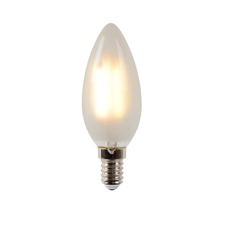 Филаментная светодиодная лампа Lucide 49023/04/67 свеча E14 4W, 2700K (теплый) CRI80 220V, диммируемая, гарантия 30 дней
