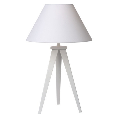 Настольная лампа Lucide Jolli 42502/81/31, 1xE27x18W, белый, дерево, текстиль - миниатюра 1