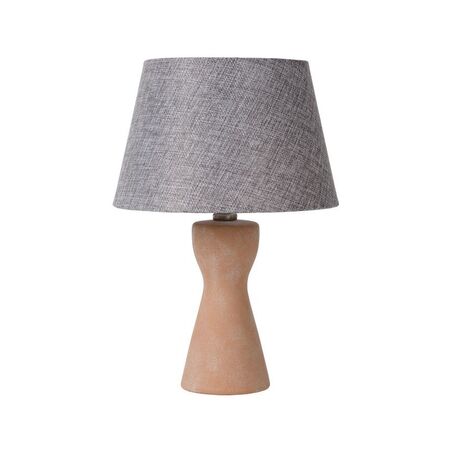 Настольная лампа Lucide Tura 44502/81/41, 1xE14x40W, коричневый, серый, керамика, текстиль - миниатюра 1