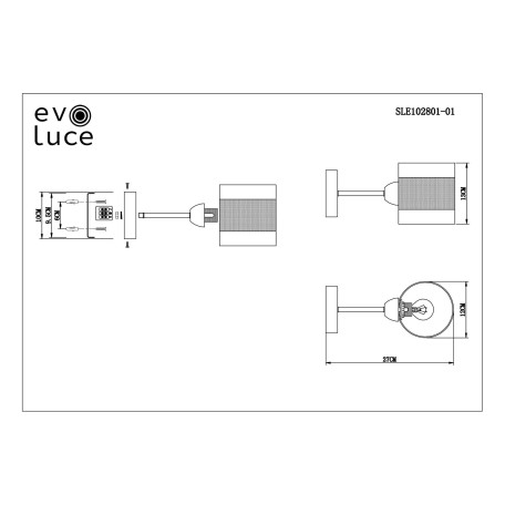 Схема с размерами Evoluce SLE102801-01