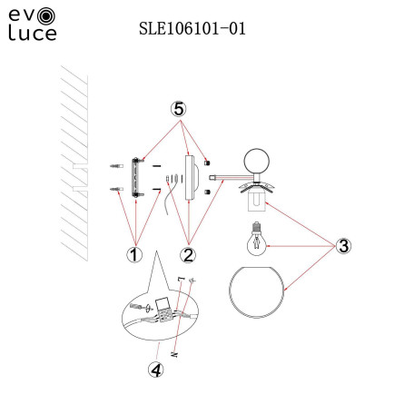 Схема с размерами Evoluce SLE106101-01