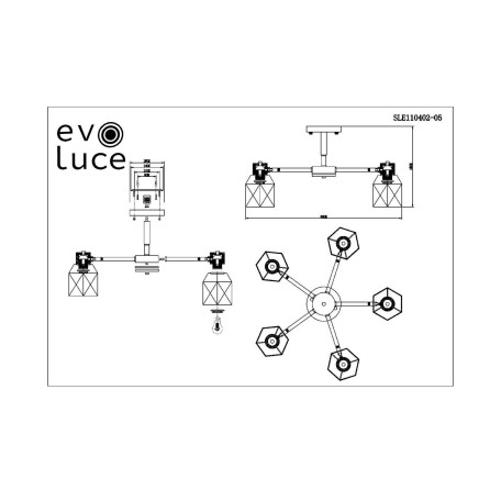 Схема с размерами Evoluce SLE110402-05