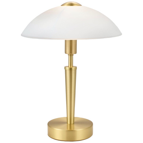 Настольная лампа Eglo Solo 1 87254, 1xE14x60W, матовое золото, белый, металл, стекло