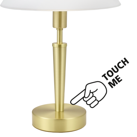 Настольная лампа Eglo Solo 1 87254, 1xE14x60W, матовое золото, белый, металл, стекло - миниатюра 3