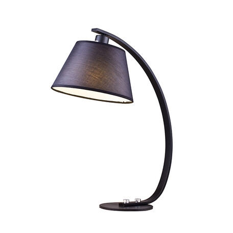 Настольная лампа Arti Lampadari Alba E 4.1.1 B, 1xE27x60W, черный, металл, текстиль - миниатюра 1