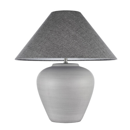Настольная лампа Arti Lampadari Federica E 4.1 S, 1xE27x60W, серый, керамика, текстиль