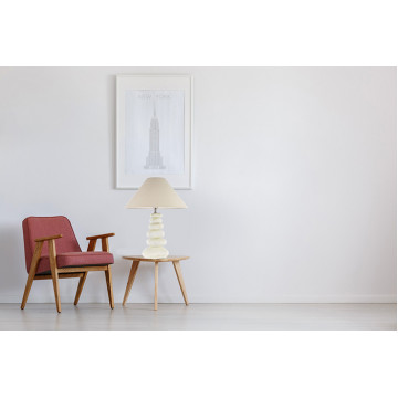 Настольная лампа Arti Lampadari Molisano E 4.1 C, 1xE27x60W, белый с хромом, бежевый, керамика, текстиль - миниатюра 2
