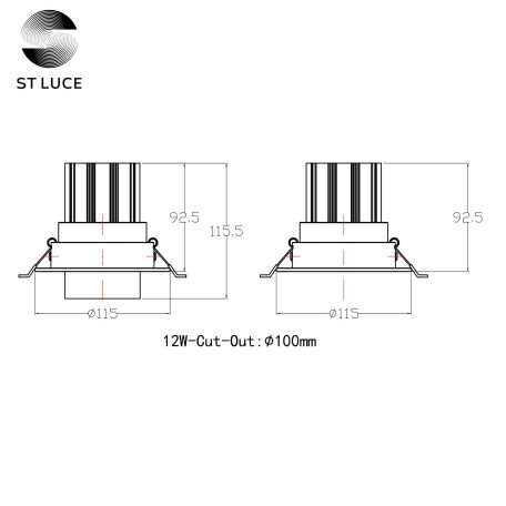 Схема с размерами ST Luce ST701.548.12
