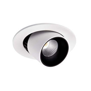 Встраиваемый светодиодный светильник с регулировкой направления света Donolux Loka DL18431/11WW-R White Dim, LED 7W 3000K 630lm, белый, черно-белый - миниатюра 1