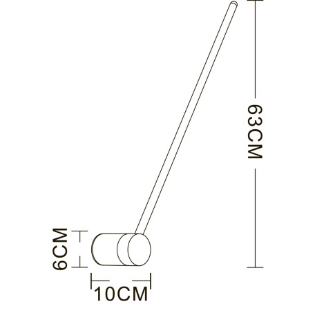 Схема с размерами Arte Lamp A2027AP-1PB