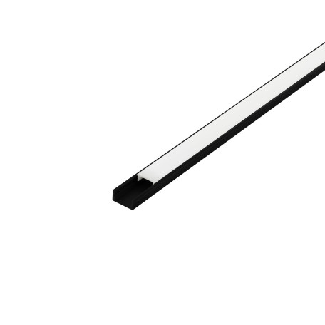 Профиль для светодиодной ленты с рассеивателем Eglo Surface Profile 1 98917, черный, белый, металл, пластик - миниатюра 1