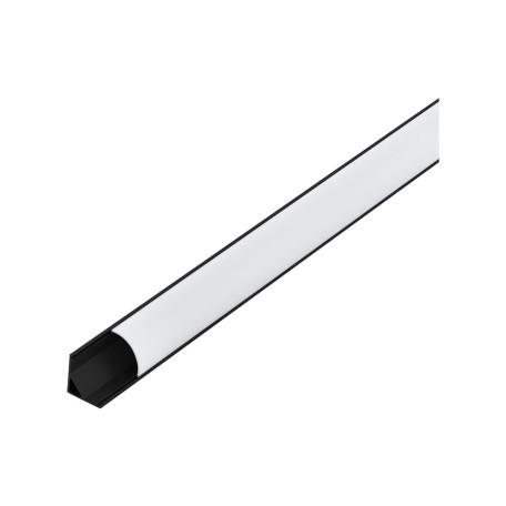 Угловой профиль для светодиодной ленты с рассеивателем Eglo Corner Profile 1 98951, черный, белый, металл, пластик - миниатюра 1