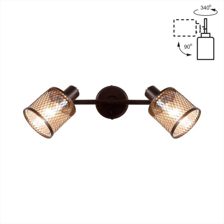 Настенный светильник с регулировкой направления света Citilux Робин CL535625, 2xE14x40W - миниатюра 1