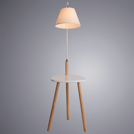 Торшер со столиком Arte Lamp Combo A9201PN-1WH, 1xE27x60W - миниатюра 2