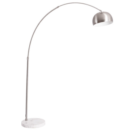 Торшер Arte Lamp Arco A8926PN-1SS, 1xE27x60W, белый с серебром, серебро, металл, мрамор