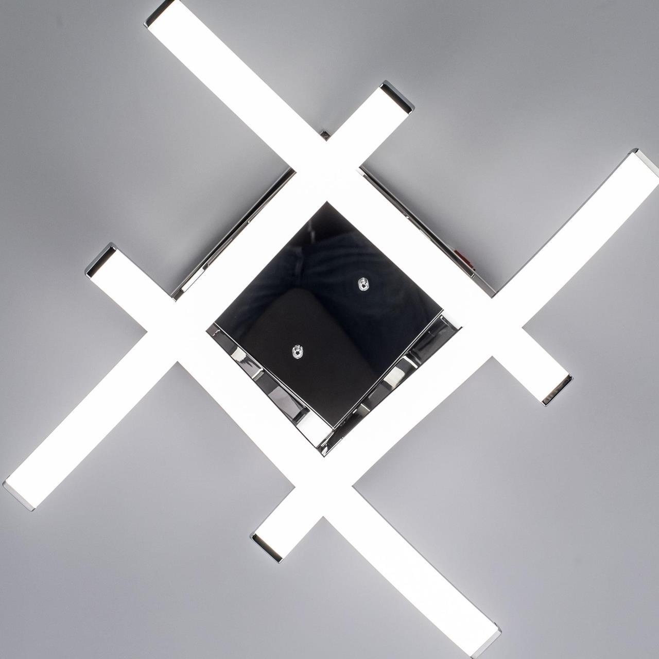Потолочная светодиодная люстра Citilux Джек CL226121, LED 54W 3900lm, хром, металл, металл с пластиком - фото 3