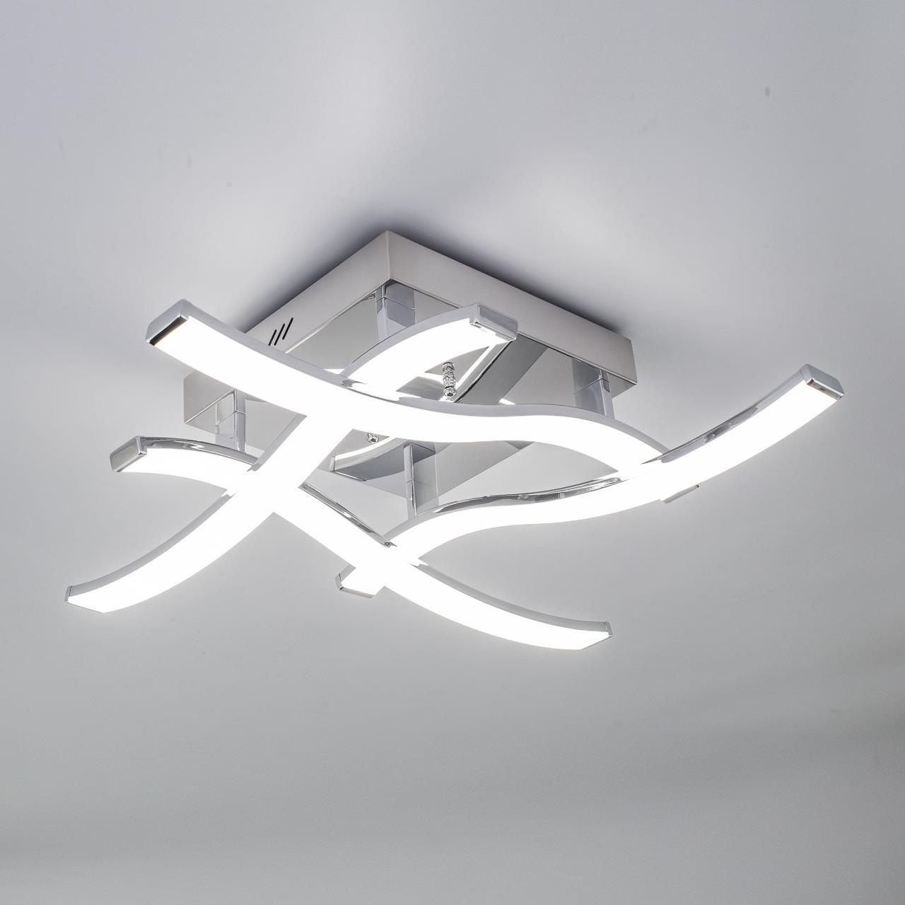 Потолочная светодиодная люстра Citilux Джек CL226121, LED 54W 3900lm, хром, металл, металл с пластиком - фото 6