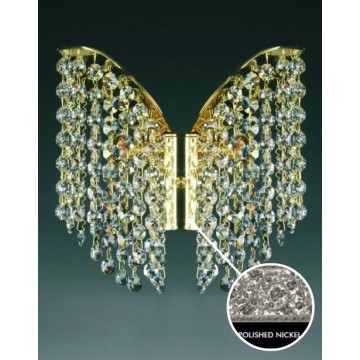 Бра Artglass LILIANA II. NICKEL CE, 2xG9x40W, никель, прозрачный, металл, хрусталь Artglass Crystal Exclusive