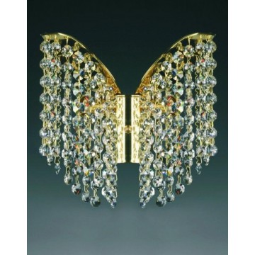 Бра Artglass LILIANA II. SP, 2xG9x40W, золото, прозрачный, металл, кристаллы SPECTRA Swarovski