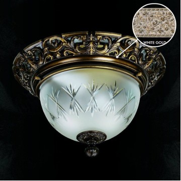 Потолочный светильник Artglass LEA I. WHITE GOLD, 1xE14x60W - миниатюра 1