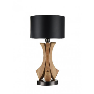 Настольная лампа Maytoni Brava lampada MOD239-01-B, 1xE14x40W, коричневый, никель, черный, дерево, металл - миниатюра 2