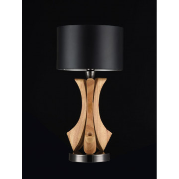 Настольная лампа Maytoni Brava lampada MOD239-01-B, 1xE14x40W, коричневый, никель, черный, дерево, металл - миниатюра 4