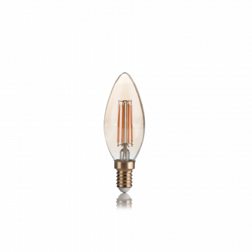 Филаментная светодиодная лампа Ideal Lux LAMPADINA VINTAGE E14 4W OLIVA 151649 свеча E14 4W, 2200K (теплый) 240V