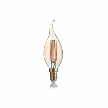 Филаментная светодиодная лампа Ideal Lux LAMPADINA VINTAGE E14 4W COLPO DI VENTO 151663 свеча на ветру E14 4W, 2200K (теплый) 240V