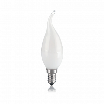 Филаментная светодиодная лампа Ideal Lux LAMPADINA CLASSIC E14 4W C.VENTO BIANCO 3000K 151793 свеча на ветру E14 4W (теплый) 240V