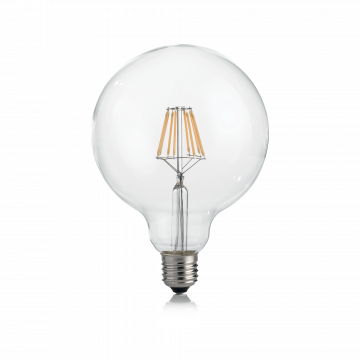 Филаментная светодиодная лампа Ideal Lux LAMPADINA CLASSIC E27 8W GLOBO D125 TRASP 4000K 153988 шар малый E27 8W 240V - миниатюра 1