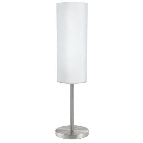 Настольная лампа Eglo Troy 3 85981, 1xE27x60W, никель, белый, металл, стекло