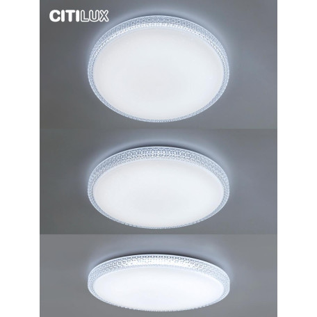 Музыкальный потолочный светодиодный светильник с пультом ДУ Citilux Альпина Смарт CL718A60G, LED 65W 3000-5500K + RGB 5500lm - миниатюра 8