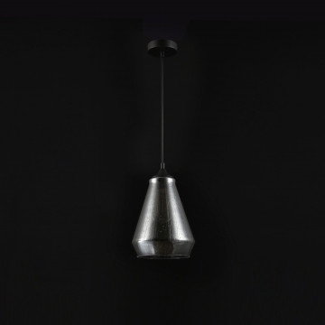 Подвесной светильник Maytoni Bergen T314-01-B, 1xE27x60W, черный, дымчатый, металл, стекло