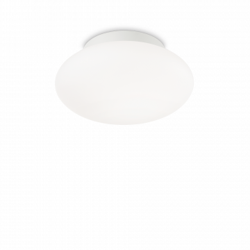 Потолочный светильник Ideal Lux BUBBLE PL1 135250, IP44, 1xE27x60W, белый, металл, пластик