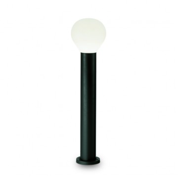 Садово-парковый светильник Ideal Lux CLIO PT1 H60 NERO 135397, IP44, 1xE27x60W, черный, белый, металл, пластик