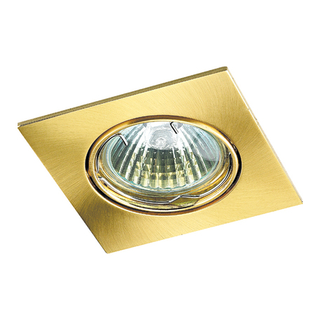 Встраиваемый светильник Novotech Spot Quadro 369107, 1xGU5.3x50W, золото, металл - миниатюра 1