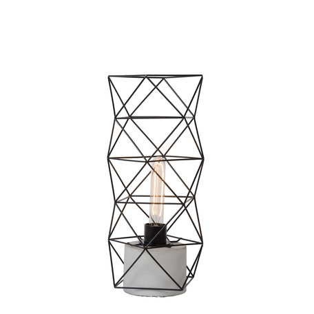 Настольная лампа Lucide Rumico 71566/01/30, 1xE27x60W, серый, черный, бетон, металл - миниатюра 1
