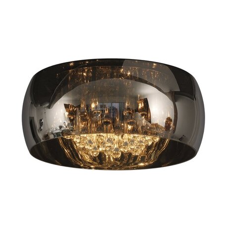Потолочная люстра Lucide Pearl-LED 70163/24/11, хром, дымчатый, прозрачный, металл, стекло
