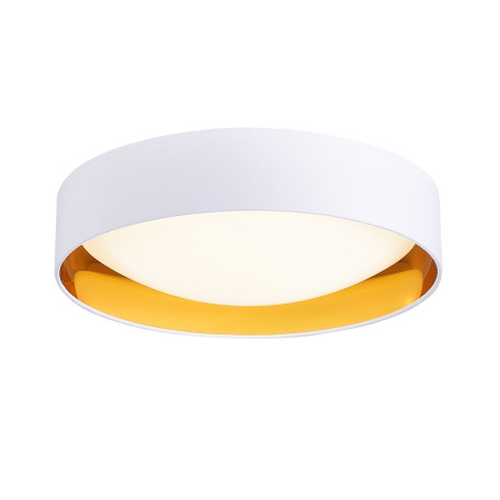 Потолочный светодиодный светильник Evoluce Orbio SLE201122-01, LED 24W 4000K 700lm, белый, золото, текстиль